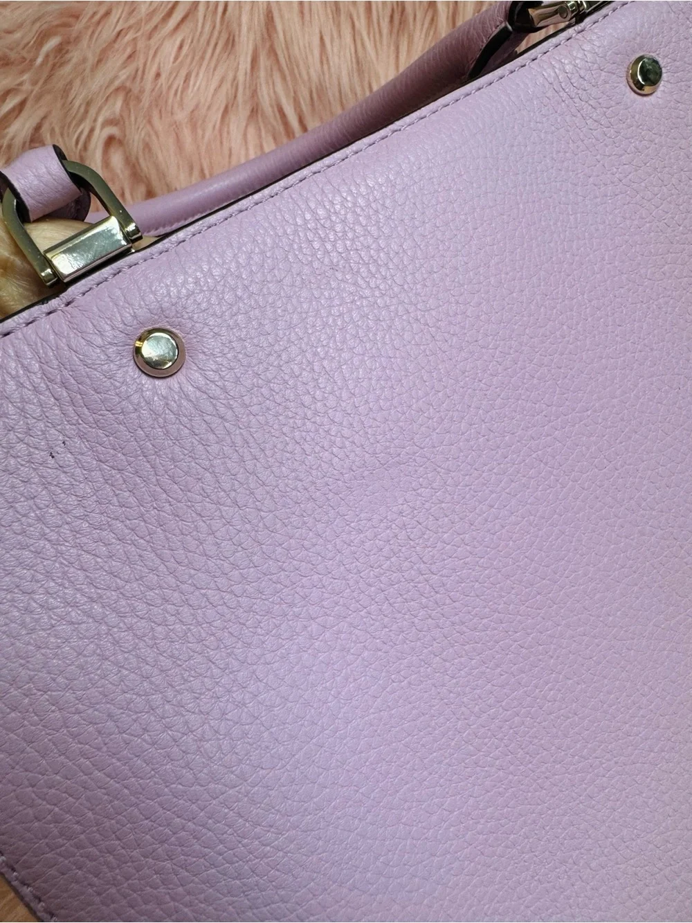 Kate Spade Leila Medium Triple Compartment Satchel in a pastel pink